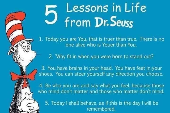 ABCforMH's tweet image. Happy Birthday to Dr Suess hes 1 of my guests I would invite to if you could invite any 7guests dead or alive to your dinnerparty Love his wonderful wisdom &amp;amp; weirdness He has taught me alot #bebrave #becurious #becreative #beuniquelyyou #letyoursparkleshine &amp;amp; #followyourdreams 🙃