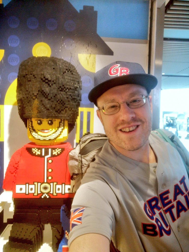 ExtraInningsUK's tweet photo. Next stop on the @WBCBaseball route is @LEGO_Group's shop in @Gatwick_Airport. Sorry our Managing Editor could not fit any more @GB_Baseball stash in one picture! @BritishBaseball  #1749Club #BritishBaseball https://t.co/htW0e7VeQw