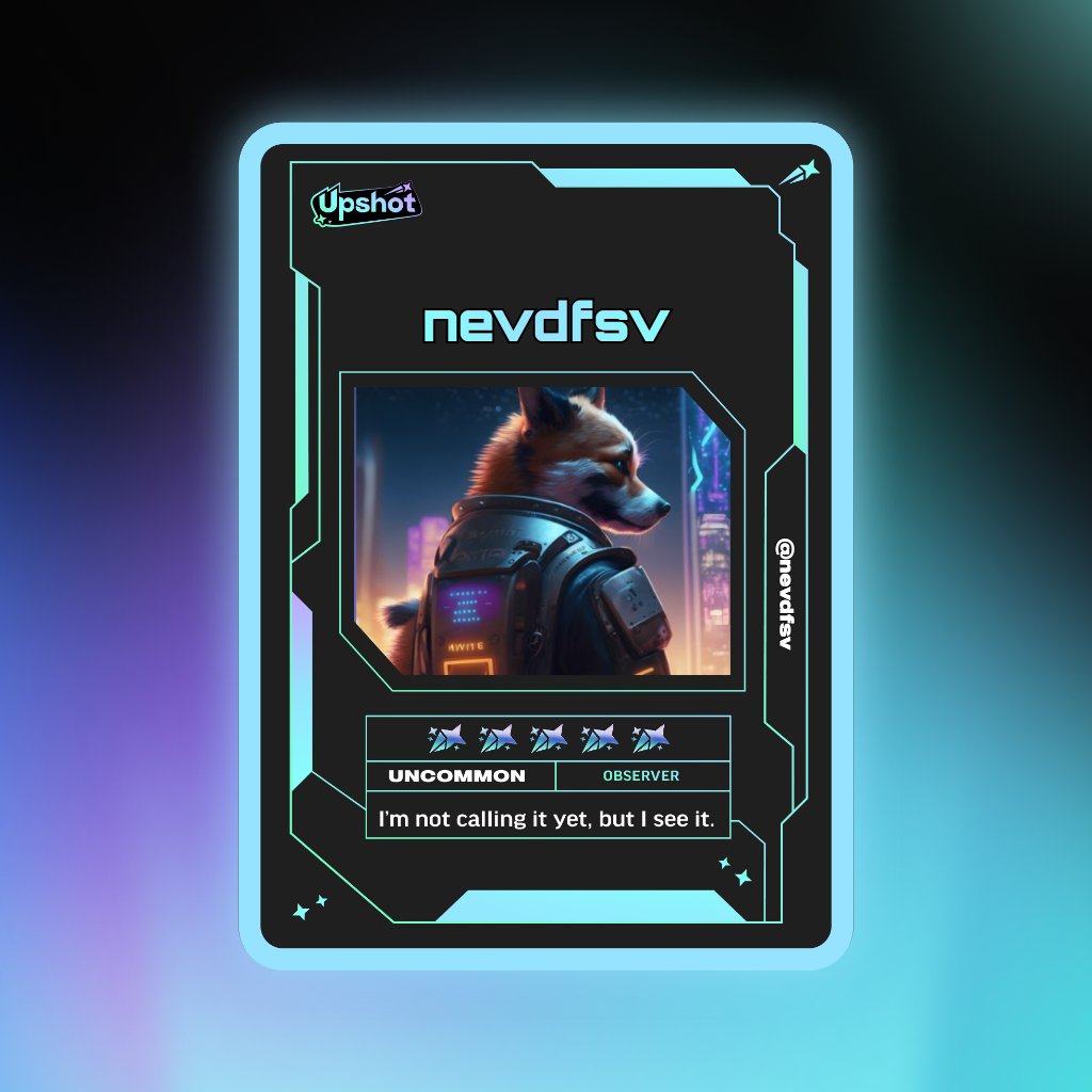 nevdfsv's tweet photo. Just ripped my Predictor Card!

Ready to claim instant cash prizes, free packs and more.

Welcome to Prediction Play on @upshot_cards

Your turn
https://t.co/DGfG6u6BcH https://t.co/lXfCFTIUFF