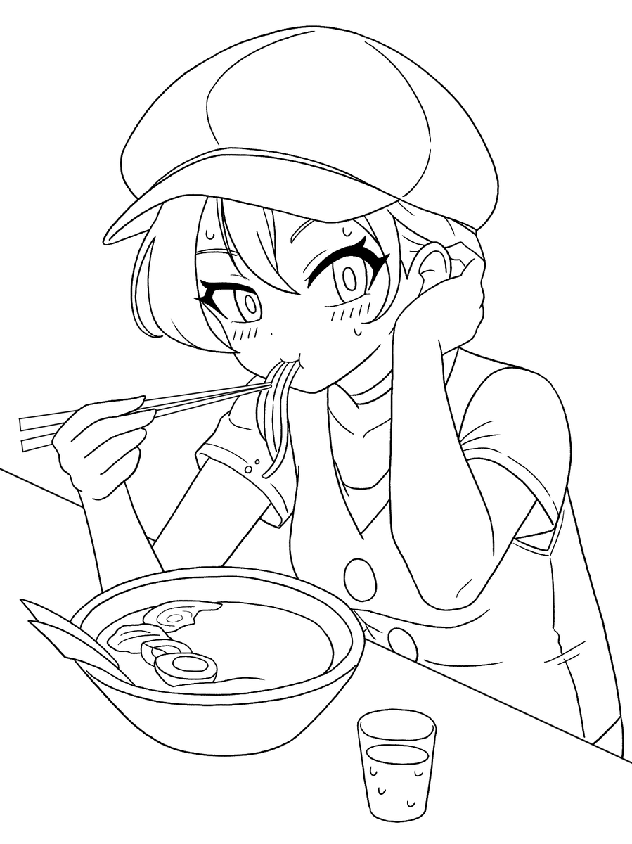 とりあえず線画だけはできた 