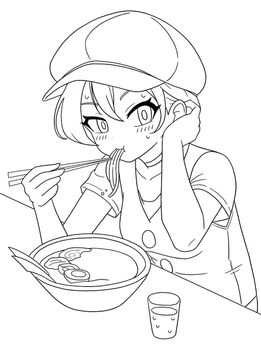 とりあえず線画だけはできた 