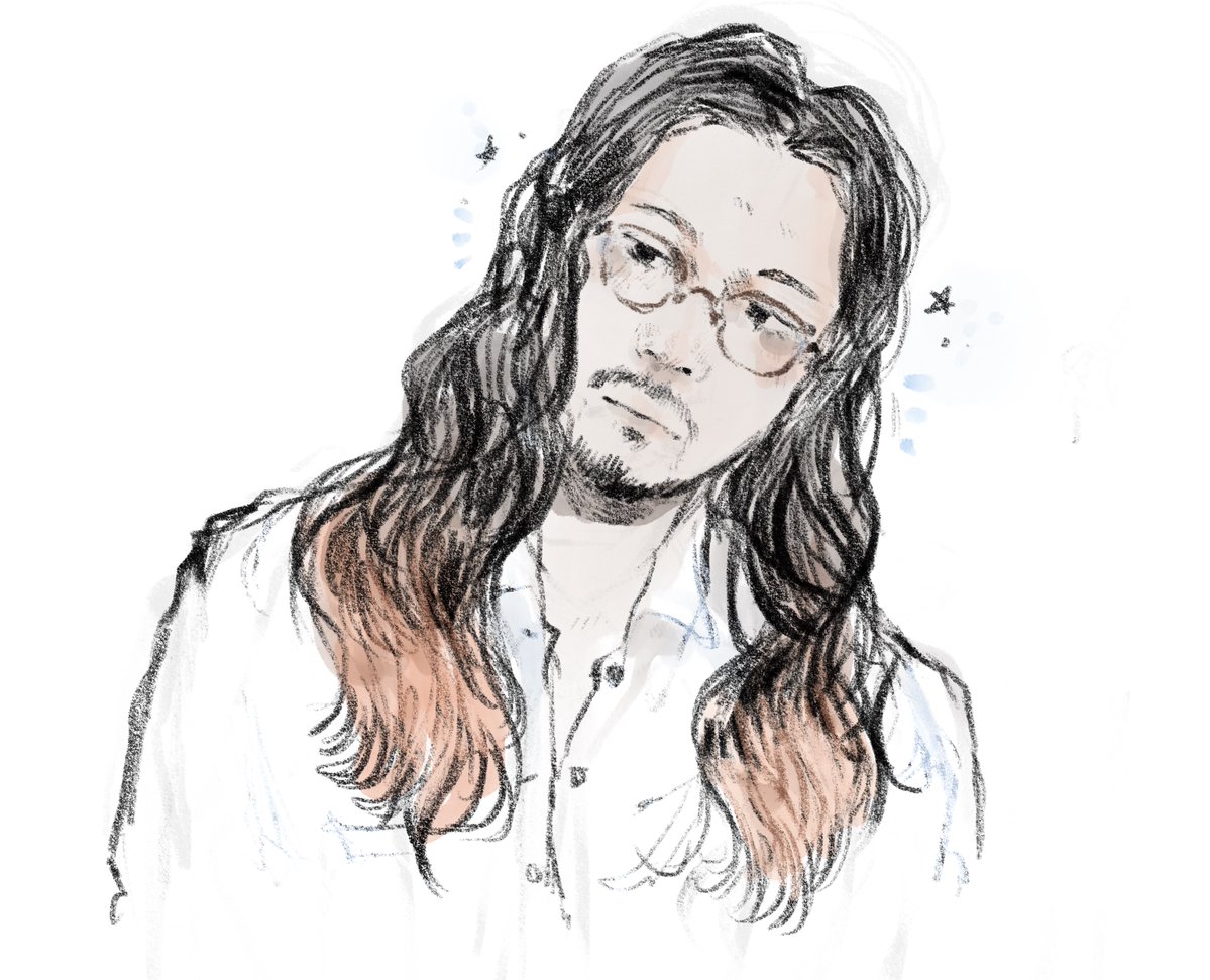 eirui_'s tweet photo. It was meant to be a sketch of Tsuneta, but his face feels more like Nagaoka Ryosuke.............................
#常田大希 https://t.co/lI5caur5eg