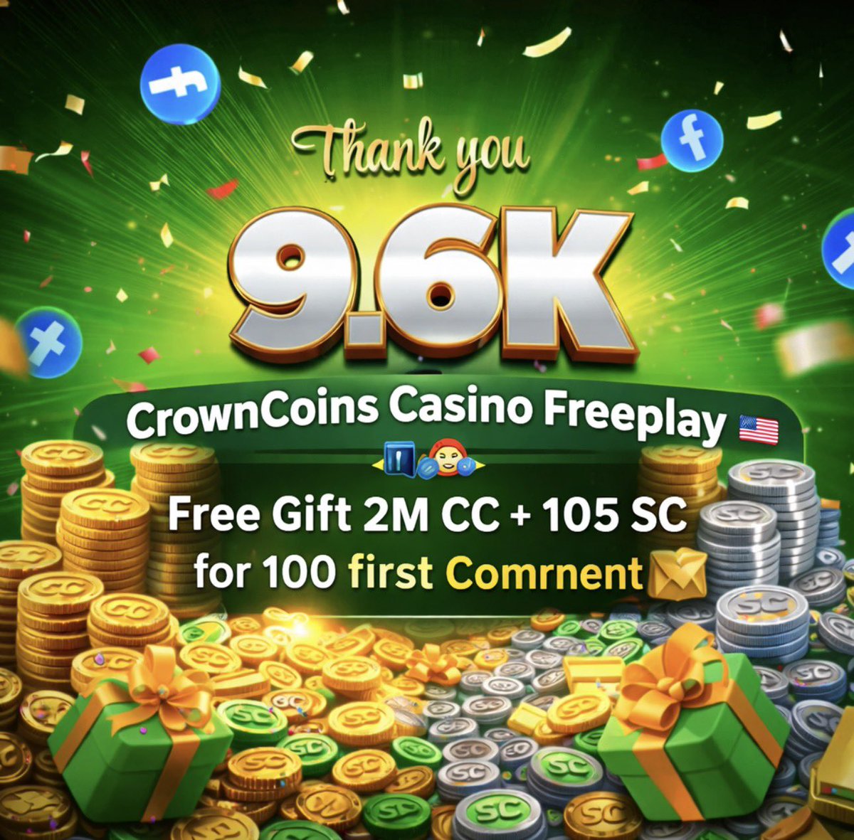 CrownCoins Casino Bonus tweet media