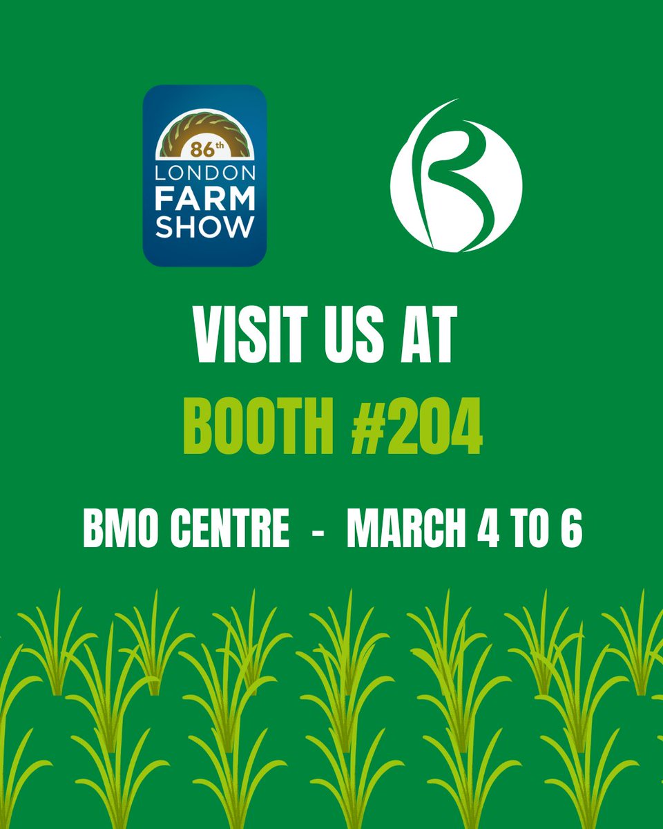BiolineCorp's tweet photo. Headed to the London Farm Show?
We’re ready to discuss things that matter this year: input efficiency, data-driven solutions, and real results. Find us at Booth #204! #bioline #firstclassfulvic #tradeshow #conference https://t.co/IXFmKpBDYy