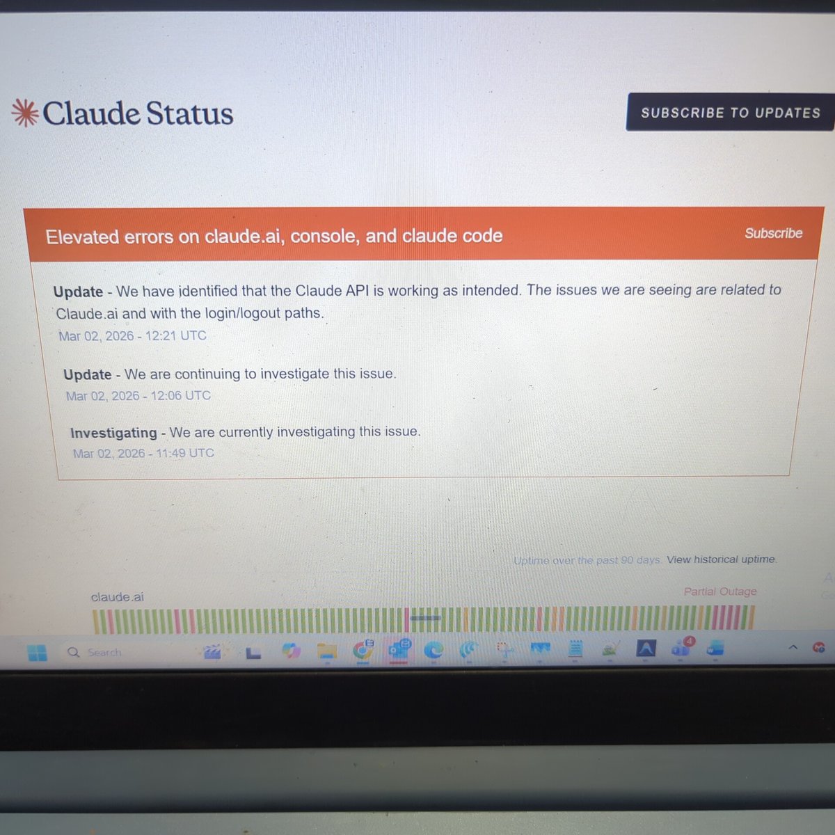 iamrazaq's tweet photo. @claudeai (web) is down, DOH! https://t.co/E4lTIvekTp