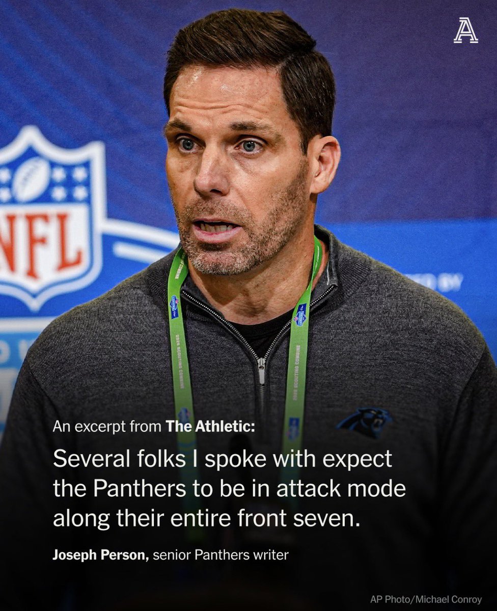Dan Morgan said the Panthers would attack his old position of inside linebacker. Paying an off-ball LB is part of the plan to address the entire front 7, based on conversations I had at the combine.
What I heard in Indy:
nytimes.com/athletic/70763…
