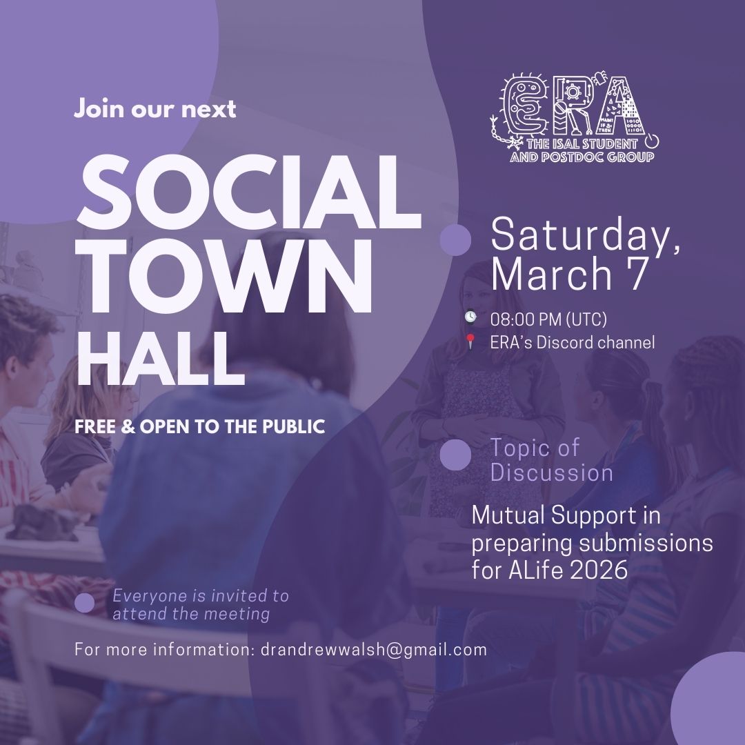 ERA - Emerging Researchers in ALife tweet media