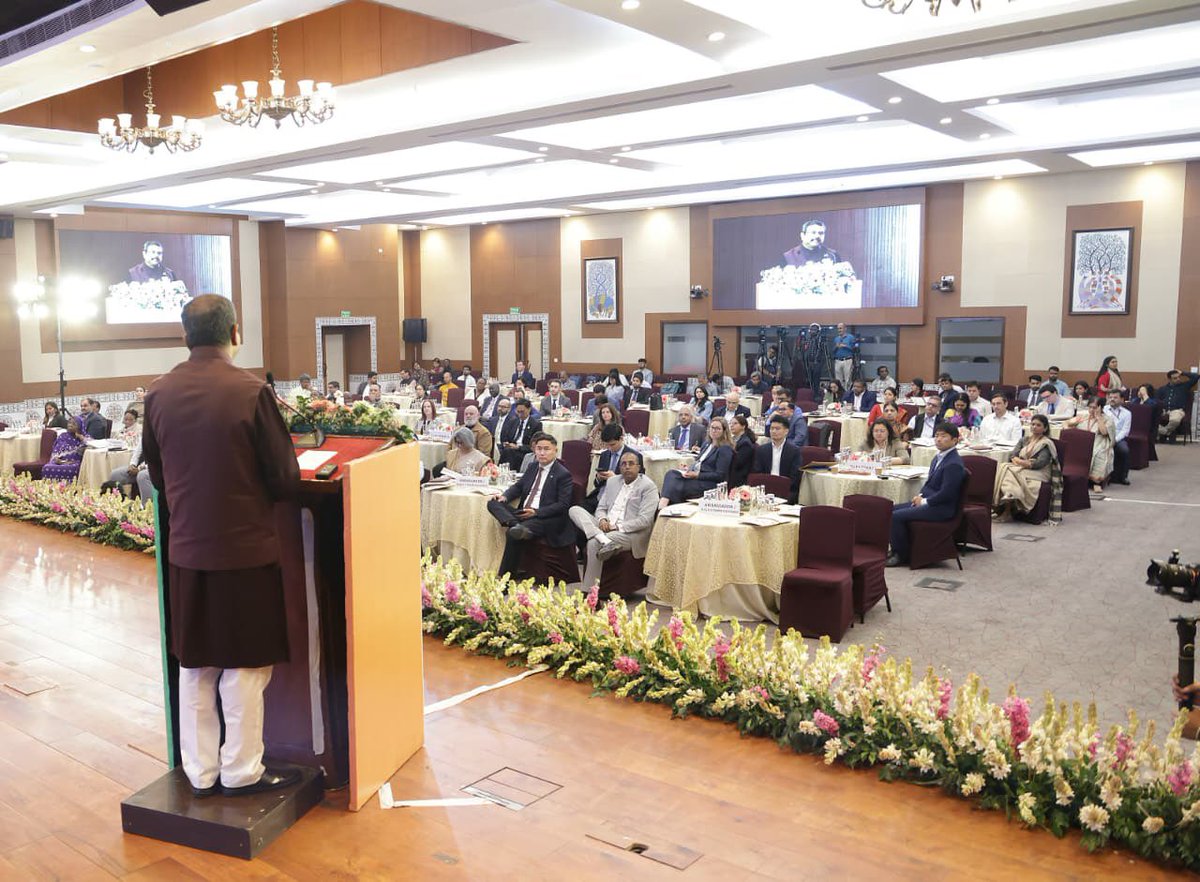 Hon'ble Union Education Minister Shri <a href="/dpradhanbjp/">Dharmendra Pradhan</a>  addressed excellencies, high commissioners, and diplomats from over 50 countries at the ‘Study in India’ Edu-Diplomatic Conclave held in New Delhi, highlighting the transformation of India’s education system driven by the