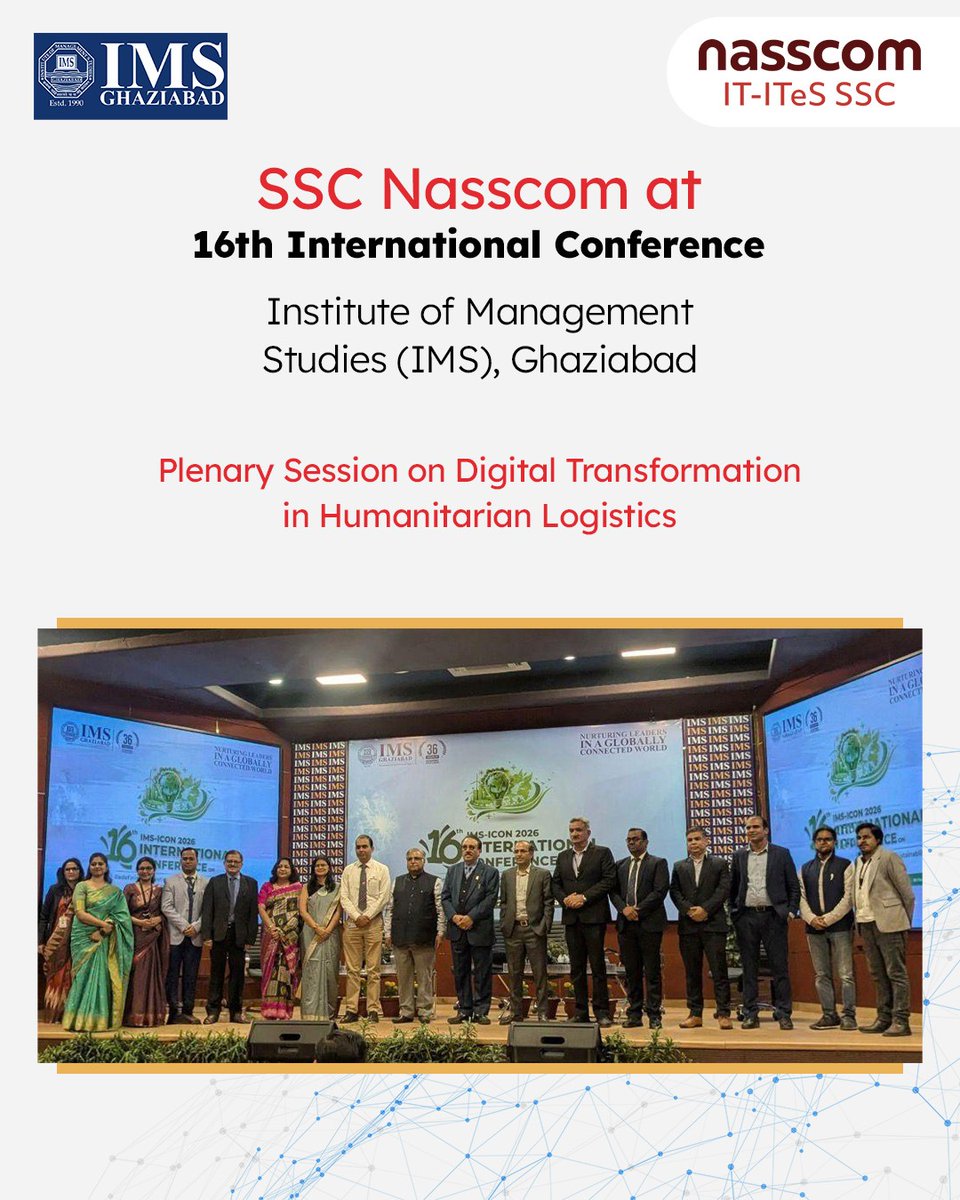 sscnasscom's tweet image. On 27th Feb, #SSCNasscom joined the 16th International Conference at IMS – Business School.
Leaders from banking, consulting, academia &amp;amp; manufacturing discussed strengthening crisis-time supply chains through #digitalinnovation and collaboration.
#Technology #SupplyChain