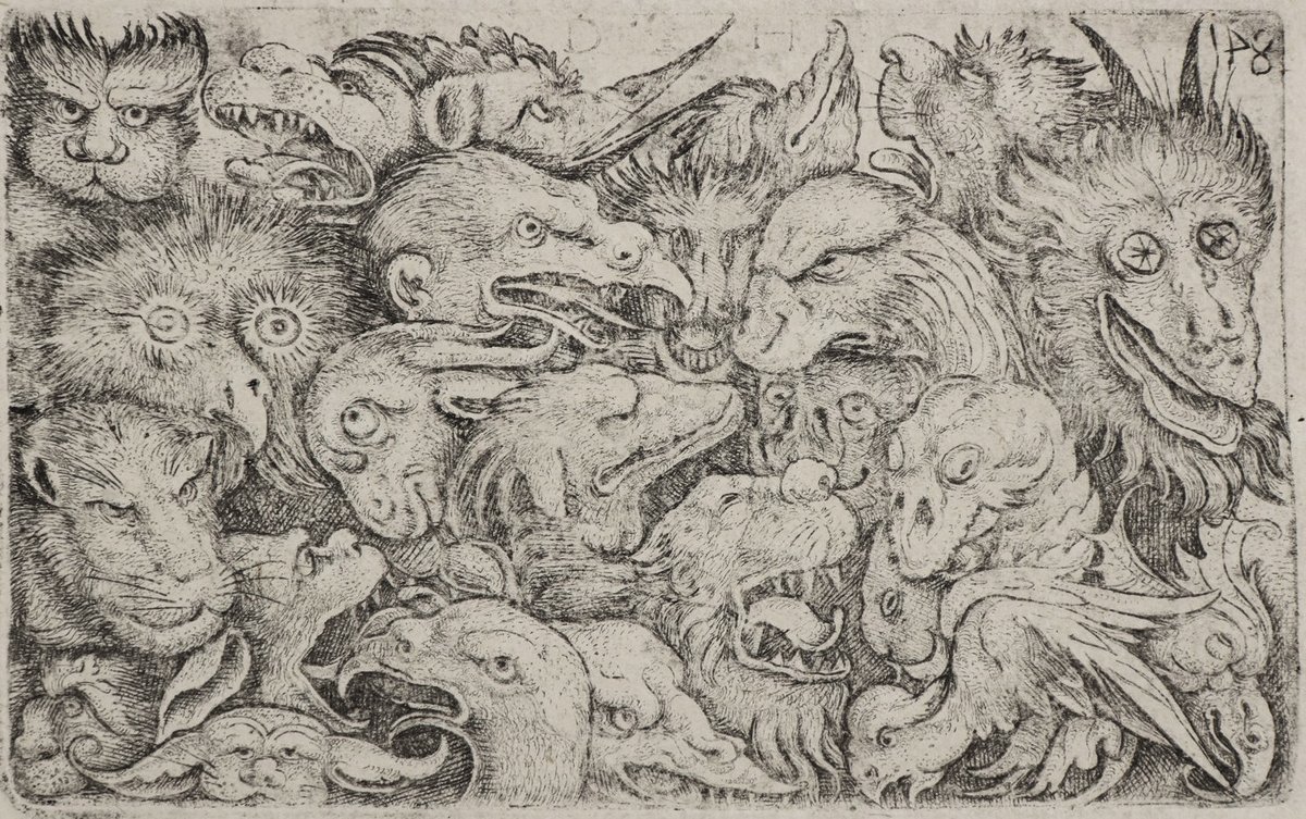 Lunes de overbooking

Daniel #Hopfer. Cabezas grotescas de animales. Aguafuerte, h. 1505-1536. Colección Mariano Moret.