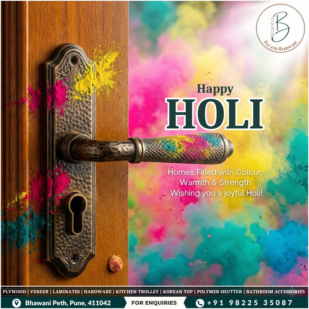 Bramhaplypune's tweet photo. 🏡 Homes Filled with Colour, Warmth &amp; Strength
Wishing you a joyful Holi!

#HappyHoli #ColourfulHomes #InteriorLove
#BuildWithQuality #FestiveHomes #PuneInteriors #HomeInteriors #PuneRealEstate #NewBeginnings #InteriorDesignIndia #InteriorSolutions #PuneConstruction #pune https://t.co/eX9gIOt6Ph