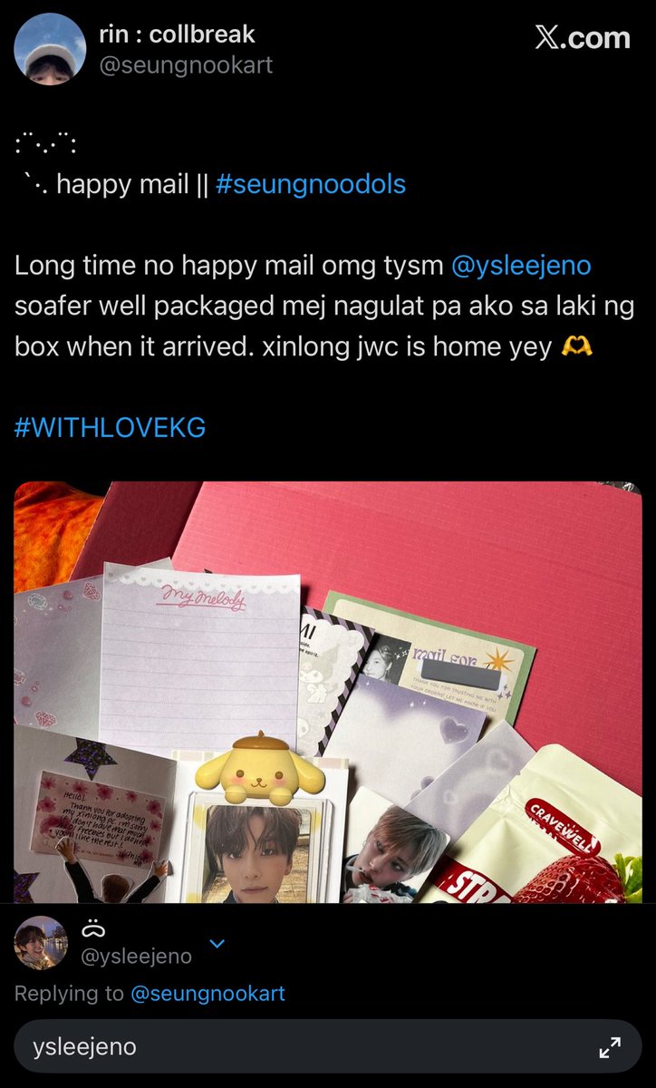 ysleejeno's tweet photo. — thank you .ᐟ #withlovekg https://t.co/oNBMQ46hOS