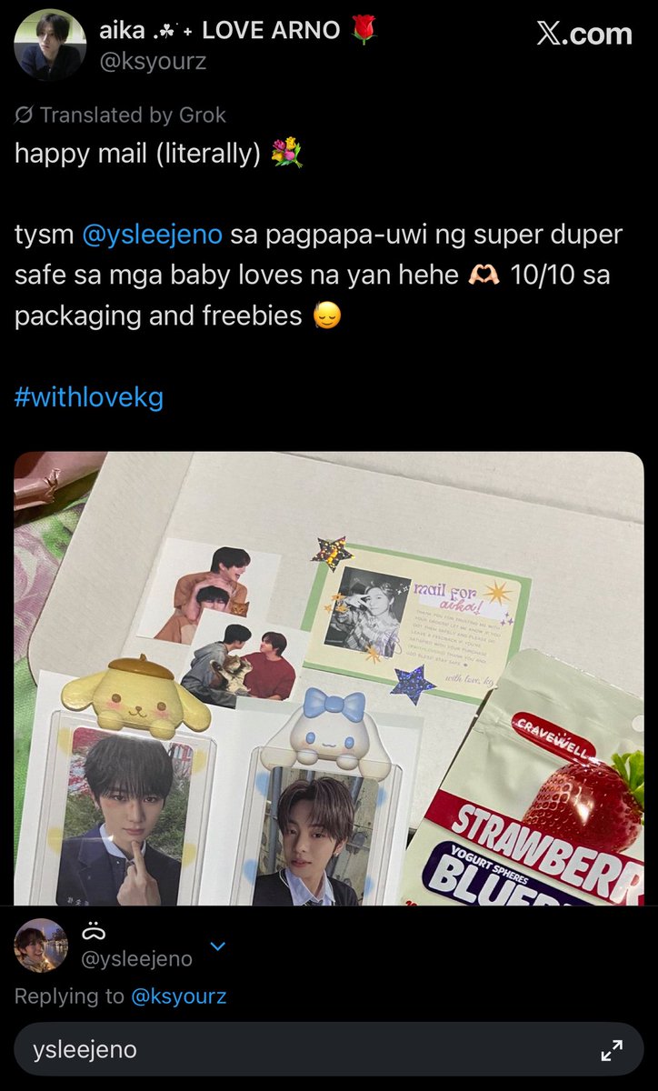 ysleejeno's tweet photo. — thank you .ᐟ #withlovekg https://t.co/oNBMQ46hOS