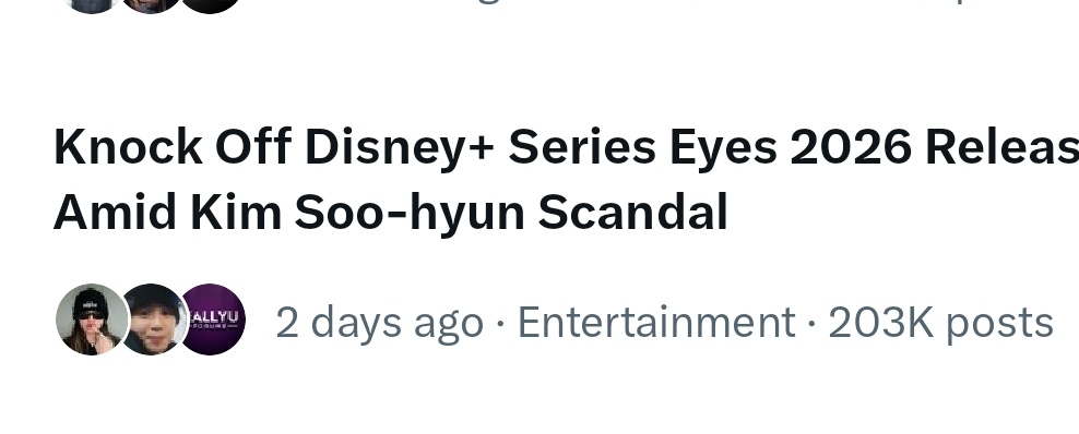 203K+ post on #KimSooHyun's rumoured comeback through #KnockOff this is truly drama of century all set to break queen of tears records 🌚