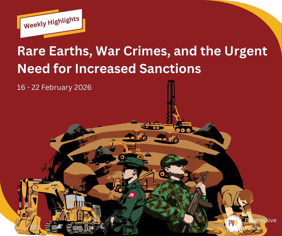 PVamplify's tweet photo. Since 1962, #Myanmar military has used “development &amp; stability” to justify exploiting land, forests &amp; minerals while funding its atrocities &amp; harming communities.🚨

Govts must impose &amp; enforce targeted sanctions on the junta &amp; its affiliated businesses.
https://t.co/QieUxbyNcC https://t.co/OZBRnpccK0