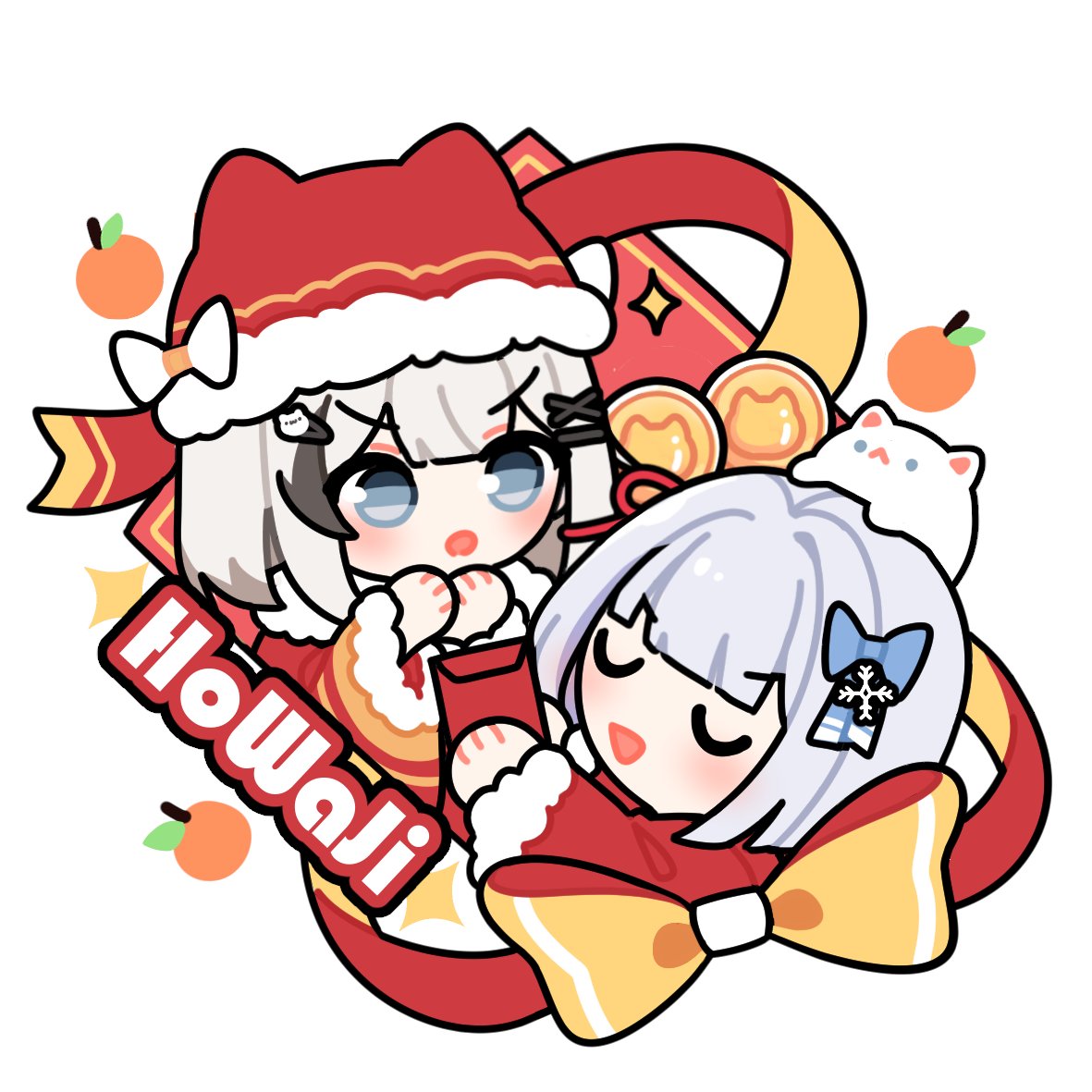 Neko_hanayome's tweet photo. 現在初十四，四捨五入也算新年吧!?
新年快樂!!!!!!

剛好有新年活動於是就委託了這幾張
(本來應該是要Nara要紅包的但想想反過來蠻有趣XD)
有幾張跟DC發的不一樣，謝謝闆闆多畫了差分!

繪師：糜咔 https://t.co/QTnN4mQk3E

#SamoArt https://t.co/1NTu4Oyfmo