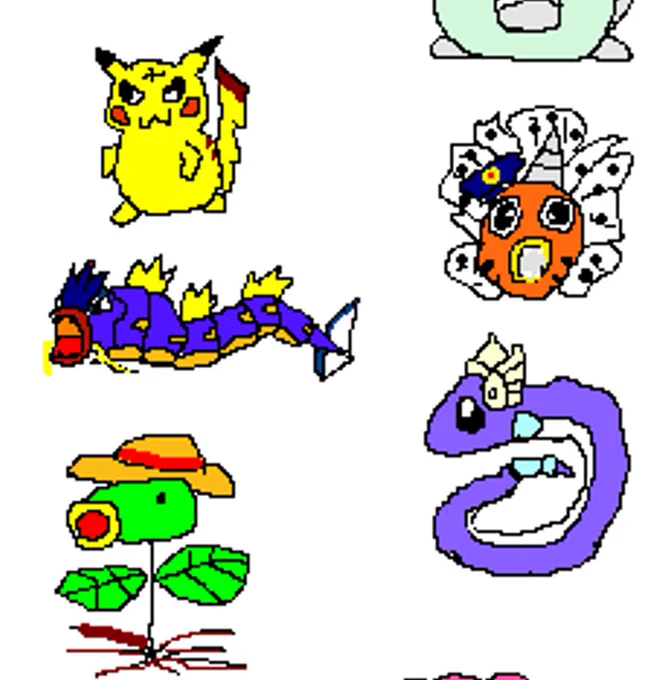 ポケモン30周年に対して、25年前にペイントで描いてしぶとくHDDを渡り歩いてきた現存最古のポケモン画