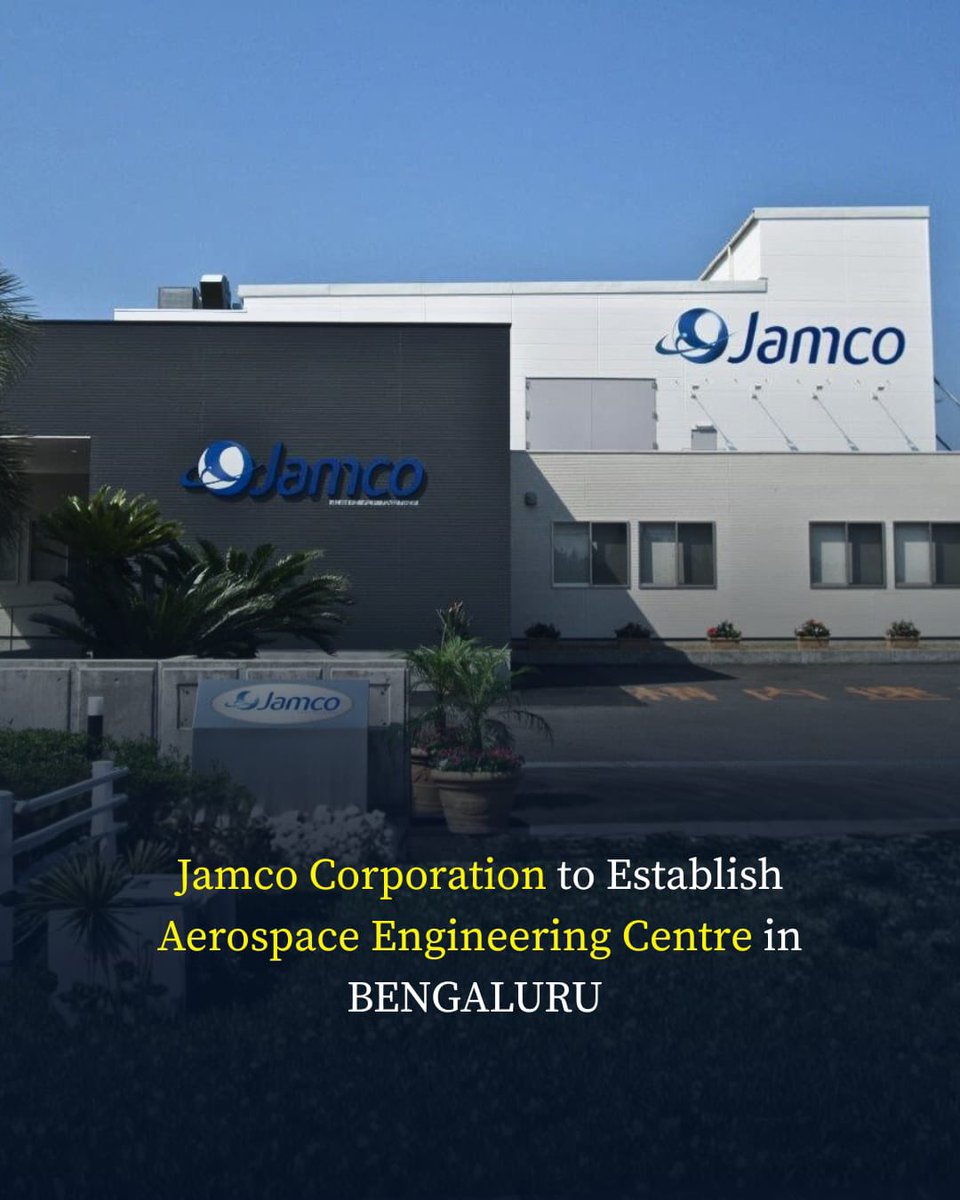 IndiaWithR9463's tweet photo. Jamco to establish Aerospace Engineering Centre in #Bengaluru 

#aerospace #jamco #tech #bengaluru #karnataka #india #developingindia https://t.co/ShL7RDqnb7