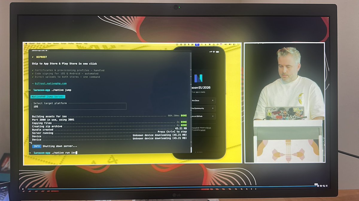 sawanruparel's tweet photo. @simonhamp looks handsome on livestream as well… go @nativephp 

@ShaneDRosenthal Are you cheering for him 😀 https://t.co/jcEOPpMPGU