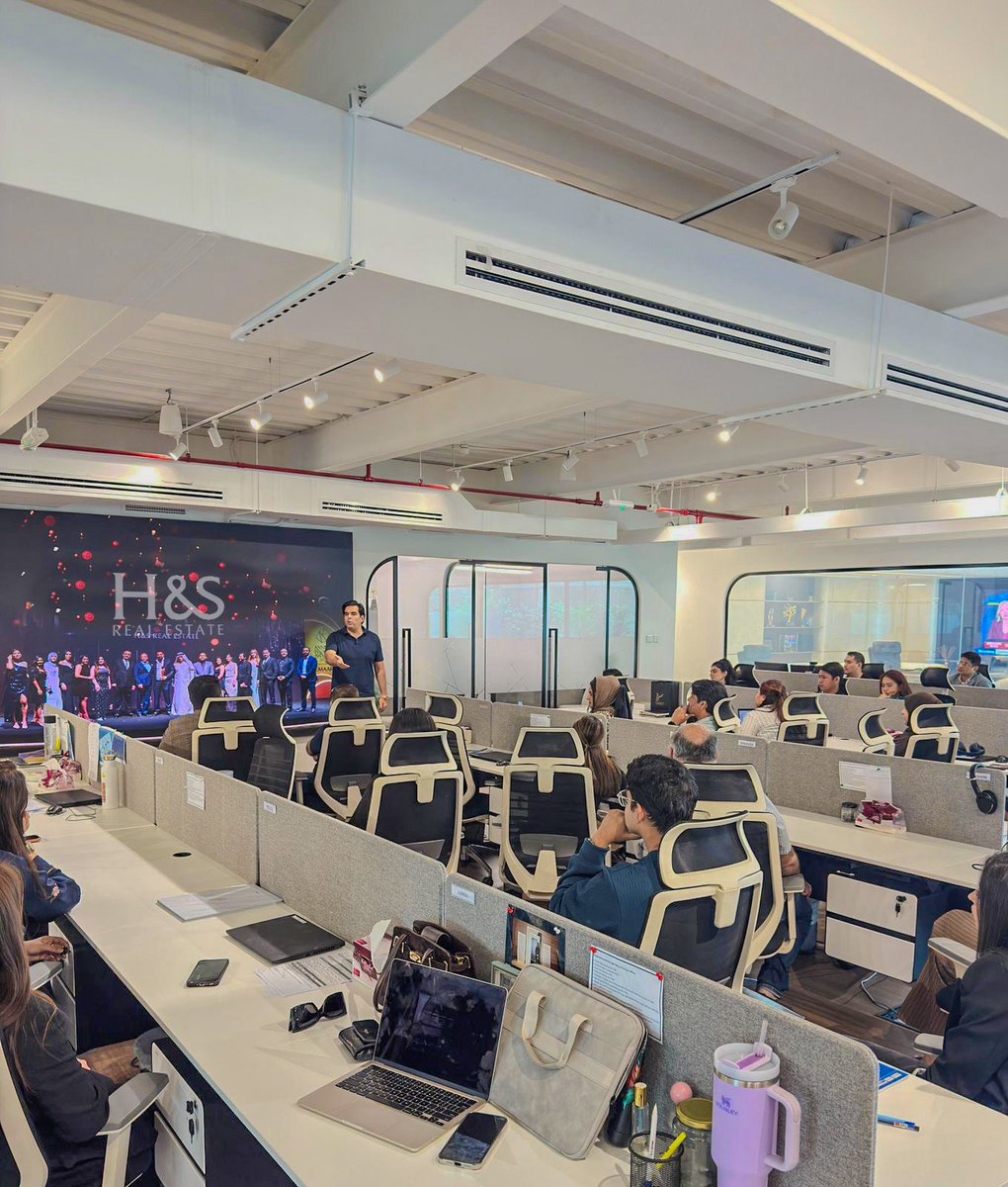 Group CEO Mr. Saad Haq addressing the H&amp;S team during Monday Strategy Talks — clarity in vision, discipline in planning, excellence in execution.

📞 +971 52 690 2884
🏢 H&amp;S Real Estate 
UAE’s No.1 Top Broker 2016–2025

Making dreams a reality. ✨

#MondayStrategyTalks