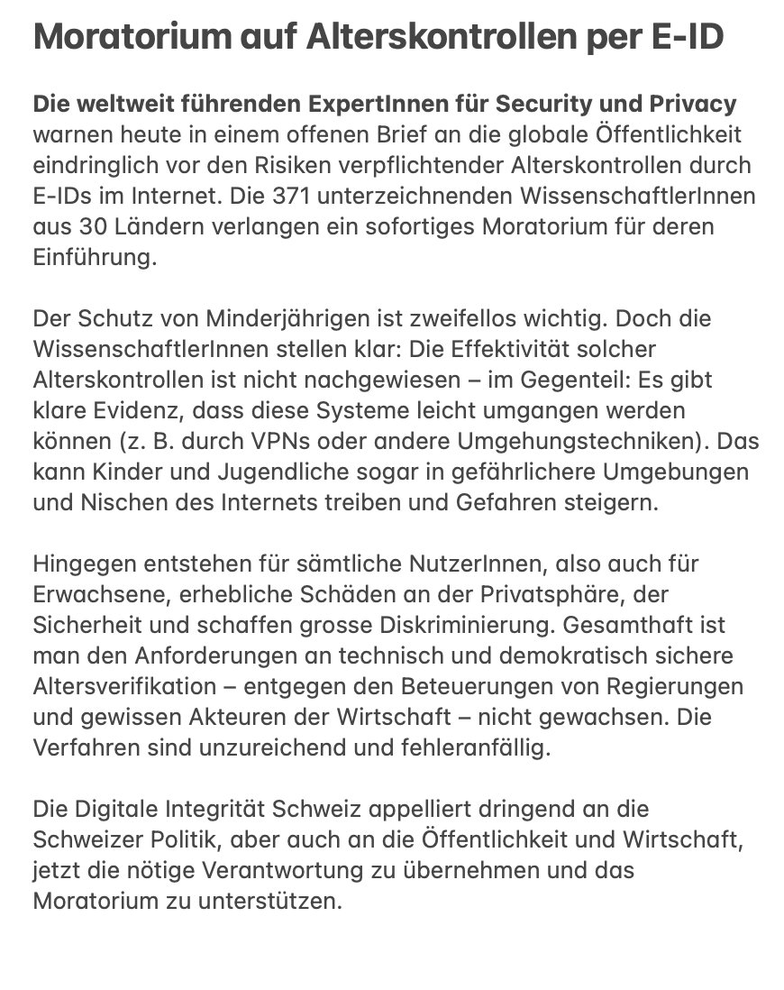 integritaet_ch's tweet photo. #MoratoriumAgeVerification #EIDgesetzNEIN #DigitalIdentitySTOP https://t.co/2ezUrAPz5C