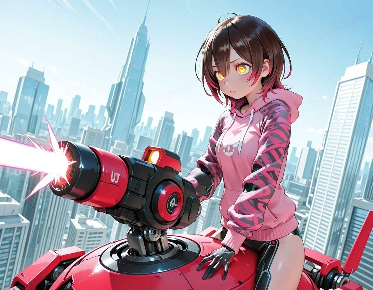 AIart #AIイラスト #ホロぐら 今週のホロぐらは、ロボ子さん！ うーん