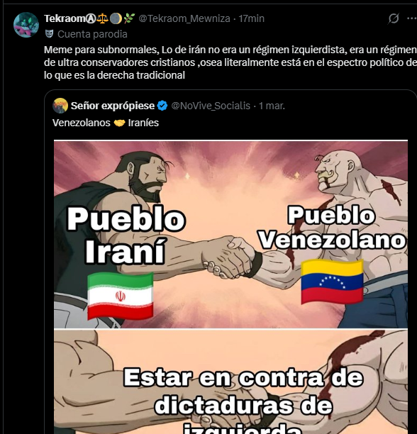 PatrickAbrazos's tweet photo. Escuchen escuchen, el retr4sado éste dice que una teocracia musulmana es cristiana JAJAJAJAJAJAJAJAJA https://t.co/GwDZSDuRfT