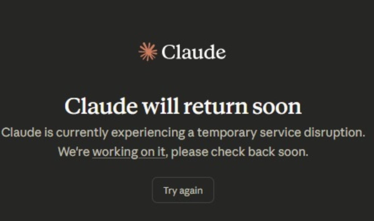Claude outage reminder: The smartest AI still runs on Wifi and hope!