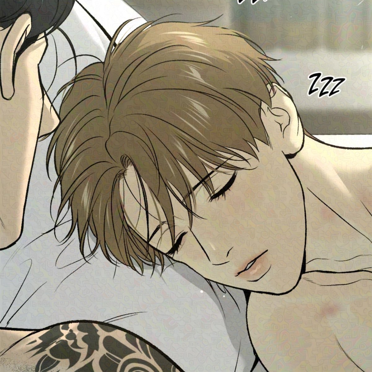 Tefy242's tweet photo. I love it when they wake up surprised and still pause for a moment to watch the other sleeping peacefully…🩶🩶🩶

#징크스  #Jinxmanhwa #JINX CH44/ CH93 https://t.co/6eV8adgShc