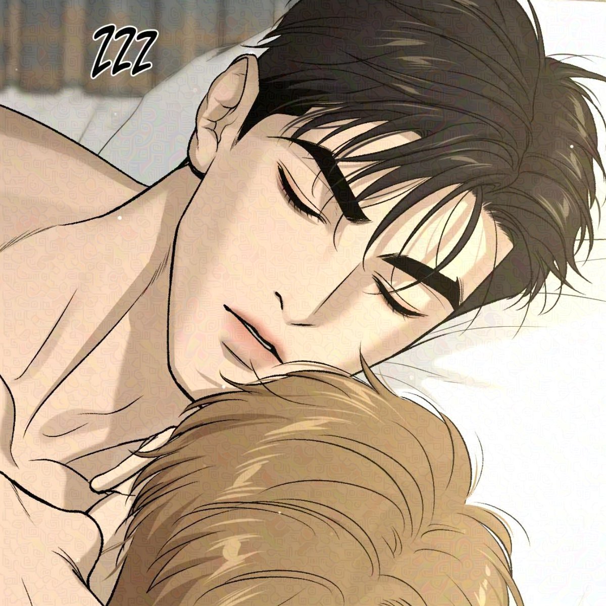Tefy242's tweet photo. I love it when they wake up surprised and still pause for a moment to watch the other sleeping peacefully…🩶🩶🩶

#징크스  #Jinxmanhwa #JINX CH44/ CH93 https://t.co/6eV8adgShc