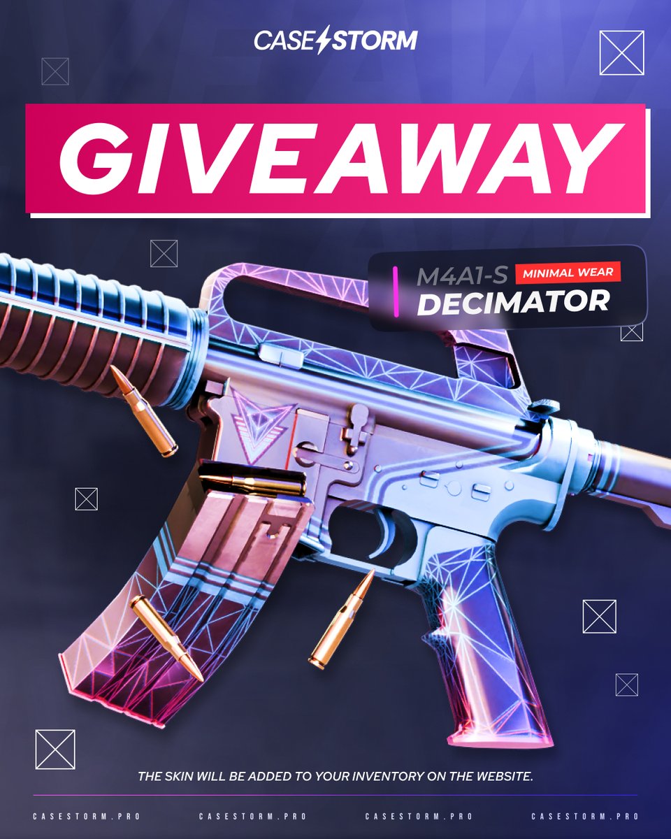 CasestormPRO's tweet photo. 🚨 NEW GIVEAWAY 🚨

Only 7 days left! 🫣

Join our Discord to take part - don’t let this opportunity slip away!
https://t.co/vcrMNv2FcZ

#giveaway #skin #csgiveaway
#cs2giveaway #casestorm #csgo #cs2 #counterstrike #counterstrike2 #cs2skingiveaway #cs2freeskins #casestormgiveaway #cs