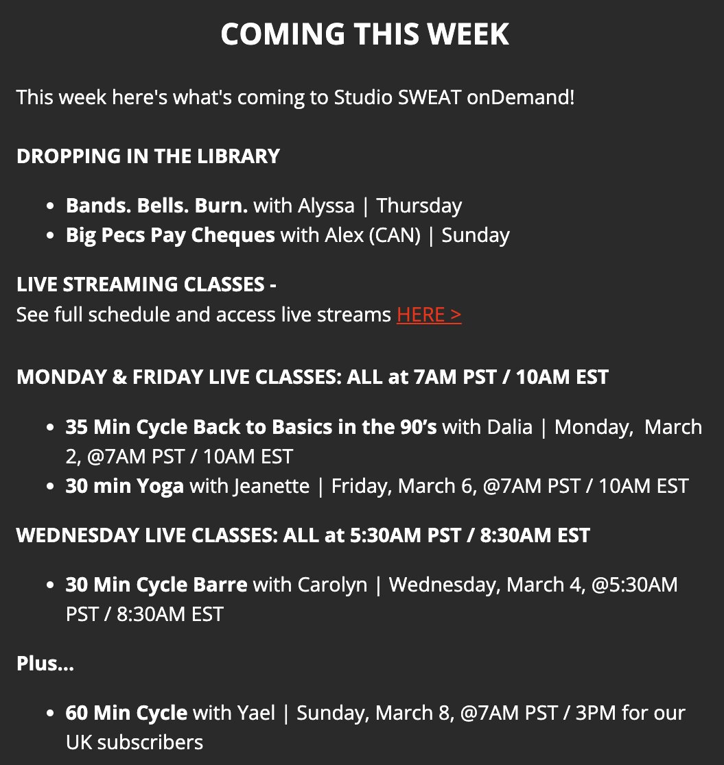 Studio SWEAT onDemand tweet media