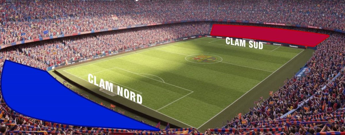 blaugranation_'s tweet photo. 🚨🧨 Jordi Sant, un ancien membre des supporters (le premier à avoir introduit le tifo dans les stades), a proposé à Barcelone, au lieu de construire une tribune nord ou sud séparément, de construire les deux en même temps, avec une capacité de 6 000 à 7 500 spectateurs.

Il suggère de l’appeler CALM NOU 

🗣️ « Nous serons un seul cœur mais avec deux grandes poumons. Le stade deviendra plus vivant » . . @esport3
