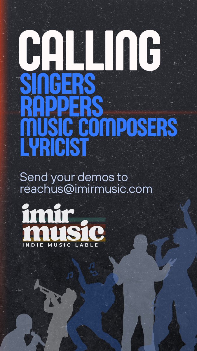 🚨 CALLING ALL INDEPENDENT ARTISTS 🚨

Singers 🎤 Rappers 🎧 Composers 🎶 Lyricists ✍️

IMIR MUSIC — A music Built by artists. For artists.

📩 reachus@imirmusic.com
📥 DM us

Let’s build the indie movement. 🚀

#IMIRMusic #TamilIndie #SupportIndie #IndependentArtists