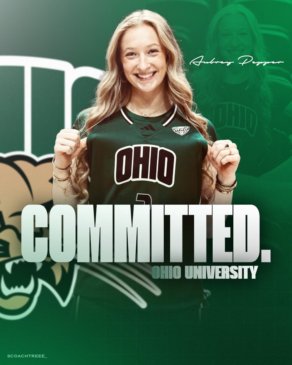 WVThunderUAA's tweet photo. Congratulations to 2027 guard Aubrey Pepper on her commitment to Ohio University! 🟢⚪️

@aubreypepper27 

#WVThunderFam | ⚡️⚡️ https://t.co/YnCUNTIKkL
