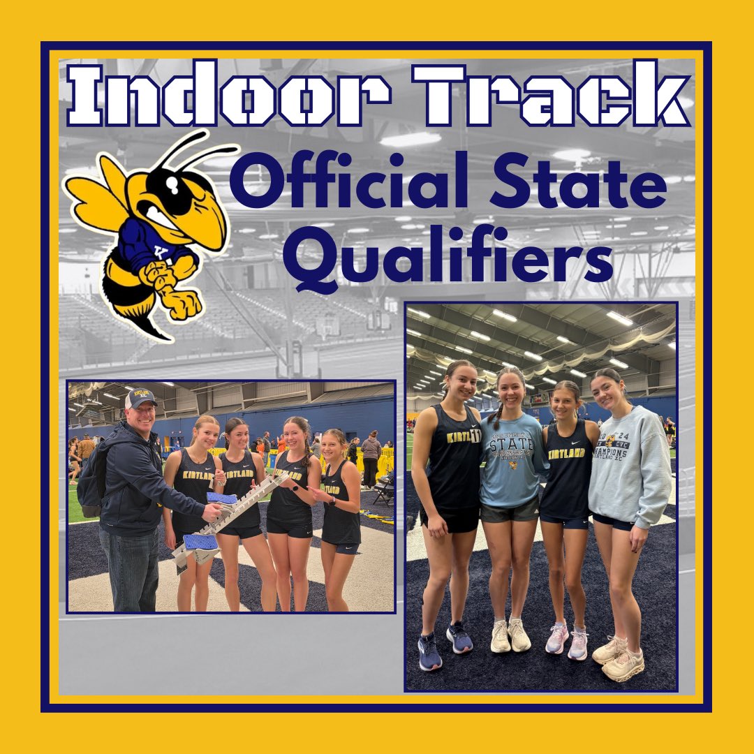 Official State Qualifiers!! 

Boys: Jay Ware high jump

Girls: 4x800 Relay and 4x400 Relay
Megan Urbanick, Danika Schaum, Kylie Sayle, Izzie Copeland and alt Nadija Mrva for both

1600:  Izzie Copeland

800: Izzie Copeland and Kylie Sayle

3200: Nadija Mrva