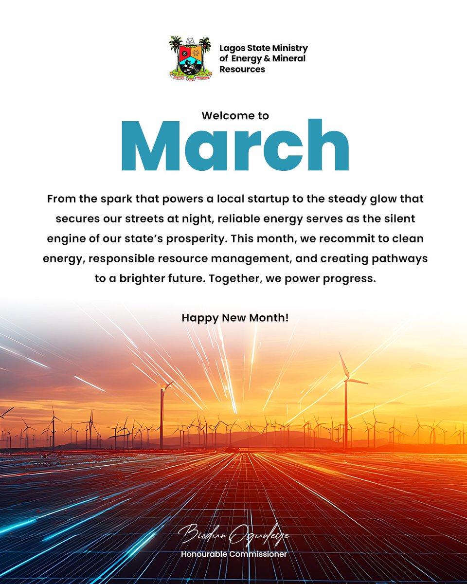 New Month, Renewed Energy.

​The spark of a startup. The safety of a lit street. The engine of our economy. Reliable energy does more than provide light, it powers progress.

This March, we continue our journey toward clean energy and sustainable growth for all.

#NewMonth #March