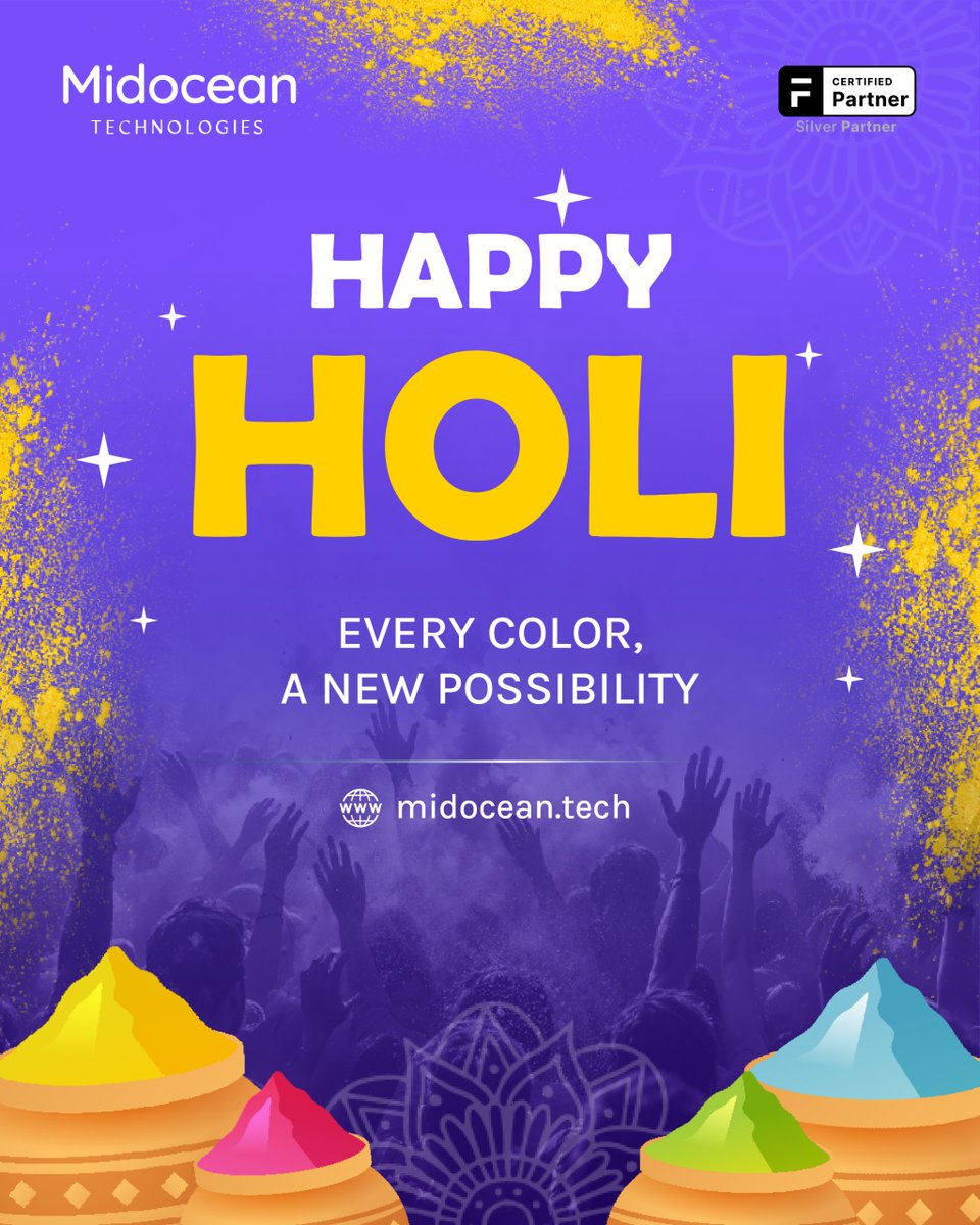 MidoceanTech's tweet photo. Happy Holi! 🎨✨

May every color bring a new opportunity, fresh ideas, and endless growth into your life and business.

Let’s celebrate new beginnings and brighter possibilities together.
.
.
.
#HappyHoli #NewPossibilities #FestivalOfColors #ERPSoftware #MidoceanTechnologies https://t.co/zWEbhW38xm