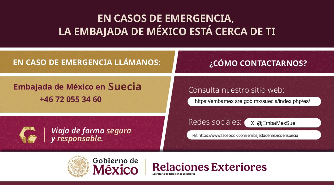Embajada de México en Suecia tweet media