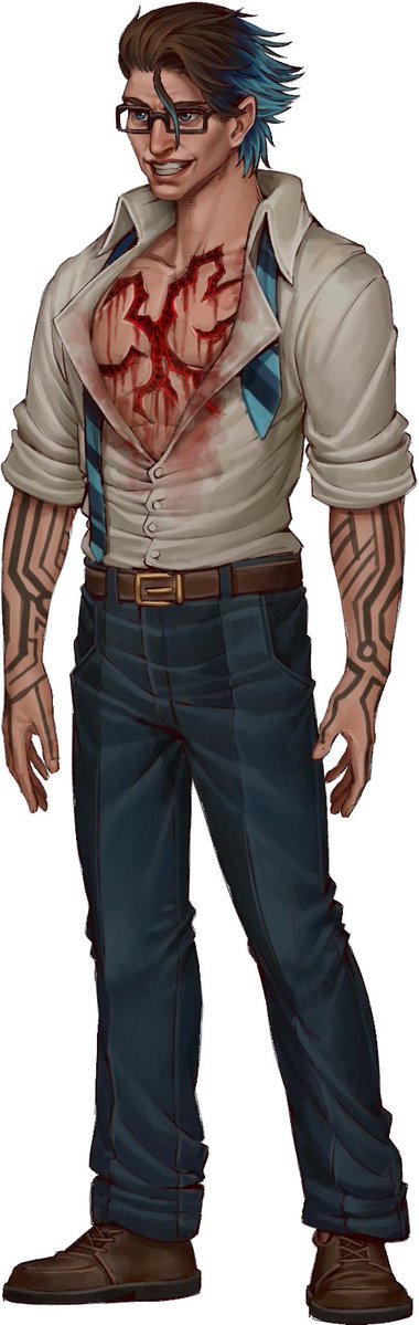 The design for the character "Nando Salles" from the Brazilian TTRPG Paranormal Order is based on Berdly from Deltarune.