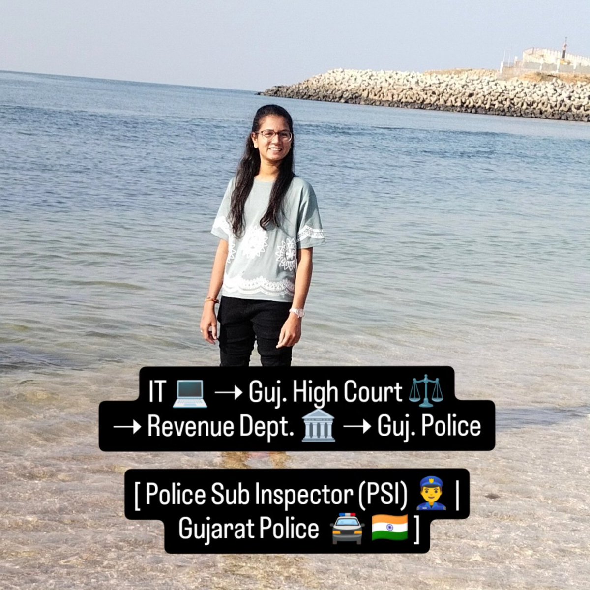 All the sacrifices, late nights, and hard work were worth it. Proud and grateful to be selected as #PSI ❣️✨

#PSI ⭐⭐
#Gujarat_Police