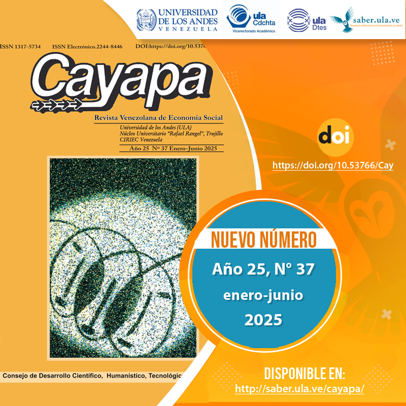 SaberULA's tweet photo. Cayapa Año 25, N° 37, enero-junio 2025.  Disponible en:  https://t.co/VQAo4e2hFY @ULA_DTES @PrensaULA @rectoradoula @CdchtaUla @CDCHTA @revistasve https://t.co/L3iM7vneJW