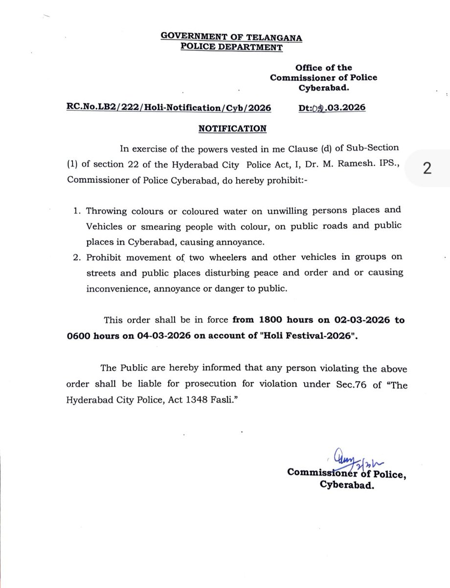 Cyberabad Police tweet media