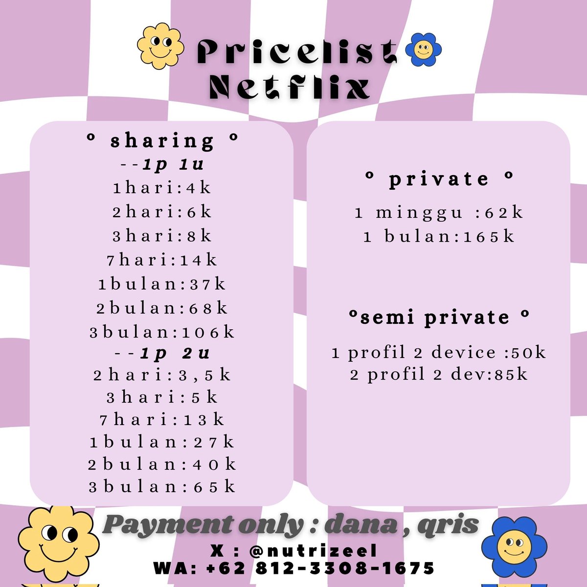nutrizeel's tweet photo. UPDATE PL
🎀 fastresp; https://t.co/gxcnodMqST
🍀 mention after DM
🦭 garansi 💯
#zonauang #zonajajan https://t.co/cxbNitcBgz