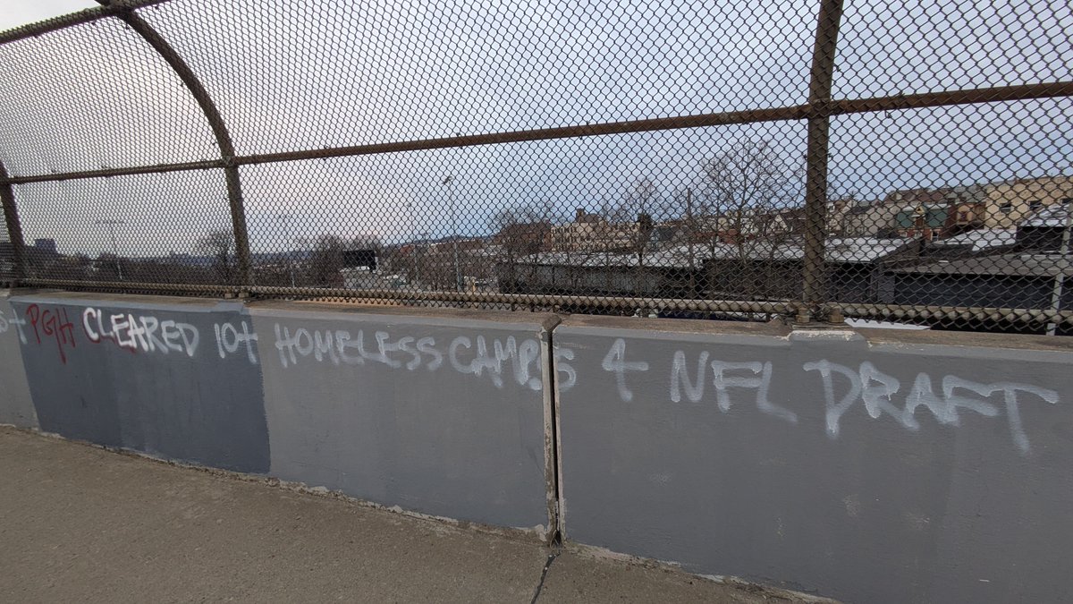 Pgh cleared 10+ homeless camps 4 NFL draft