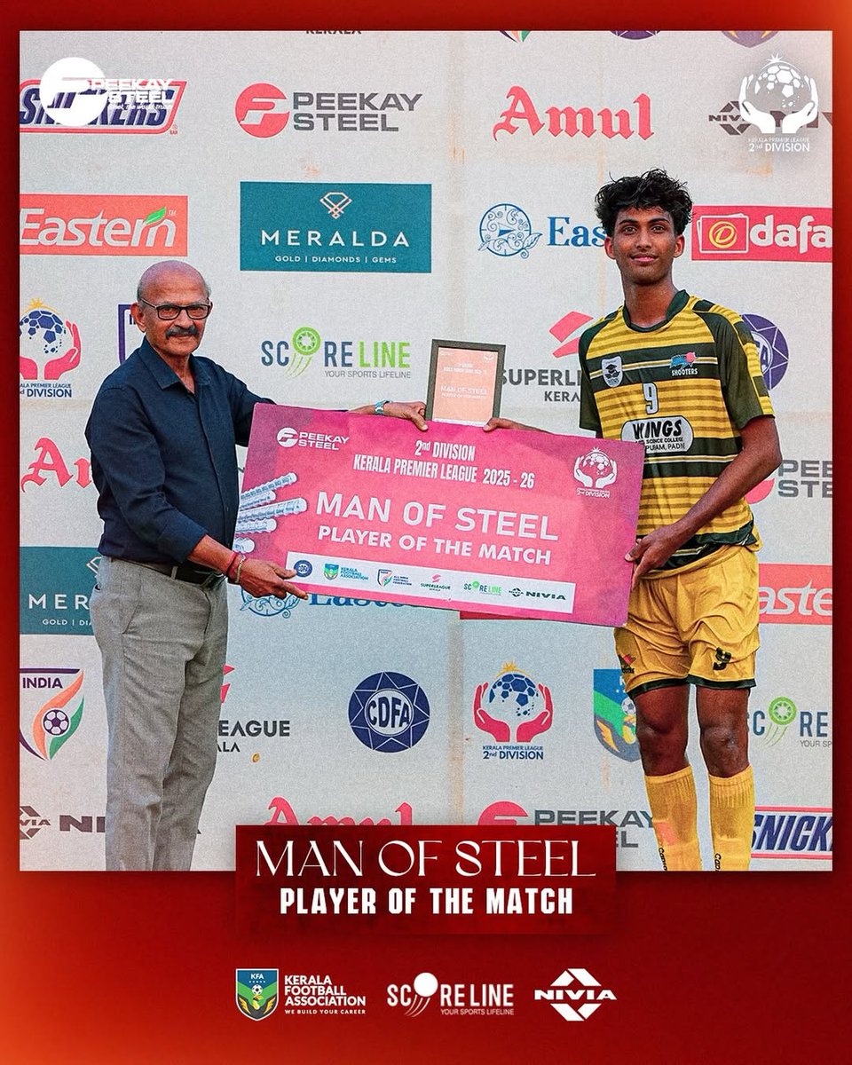 KPLFootball's tweet photo. 𝐌𝐚𝐧 𝐎𝐟 𝐒𝐭𝐞𝐞𝐥 🔥 Muhammed Ameen👑 

#keralapremierleague #kpl2 #keralafootballassociation #indianfootball https://t.co/EZ6r6O6hXs