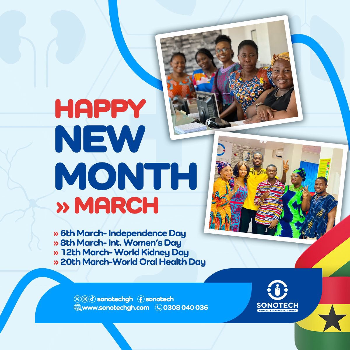 Happy New Month 💙✨

Welcome to a fresh start, new opportunities, and renewed strength this March. May this month bring good health, growth, joy, and success to you and your loved ones.

At Sonotech Medical Centre, we remain committed to caring for you every step of the way.