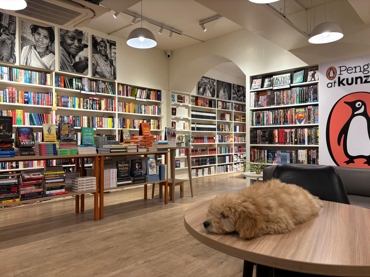 kunzum's tweet image. Meet our newest and most adorable visitor! 

At Kunzum, we believe every great story is better with a four-legged companion by our side. 

So, next time you visit, don't leave your furry friends at home because we'd love to meet them!

#kunzumbooks #pets #bookstore