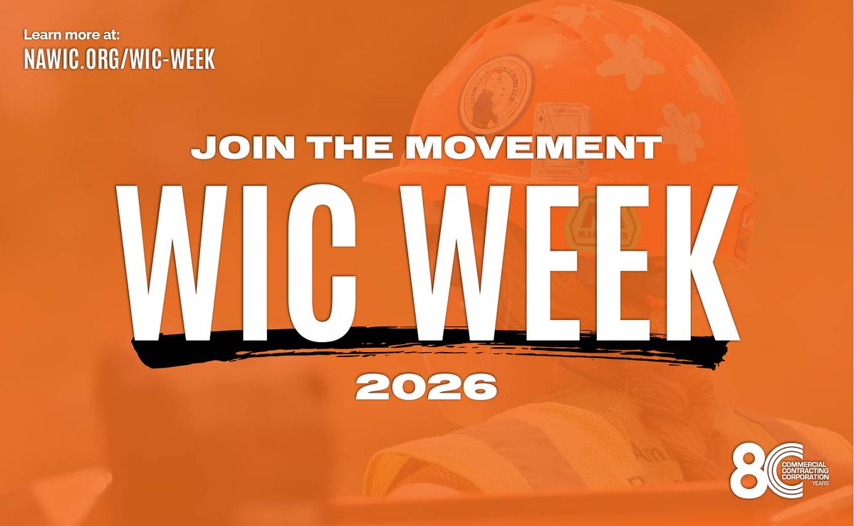 Happy Women in Construction Week! This week we honor and elevate the incredible women throughout our industry, in the field and the office. Join us in celebrating the strength, knowledge, and vital role women play in shaping the future of construction.

#CCC #WICWeek2026