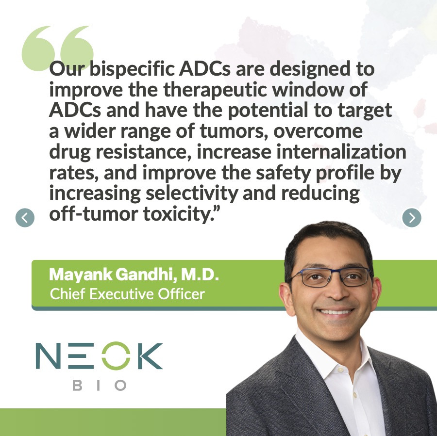 NEOKBio's tweet photo. NEOK Bio is proud to announce the @US_FDA has granted Investigational New Drug (IND) clearance for NEOK002, our Novel Bispecific ADC Targeting EGFR and MUC1 in solid tumors. 

Learn more: https://t.co/CUQsR02V3P

#IND #ADC #Oncology https://t.co/QD9A1PLMy5
